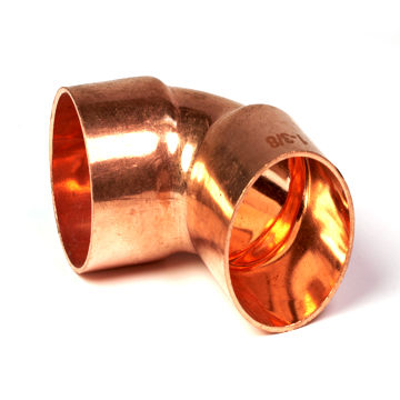 right-angle copper elbow